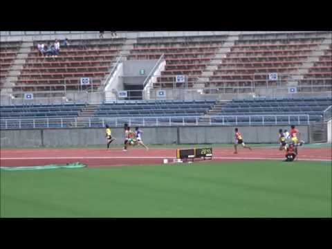 男子400m予選2組、1着：古市禅（三木中）54秒26　～四国中学総体2017・陸上競技～