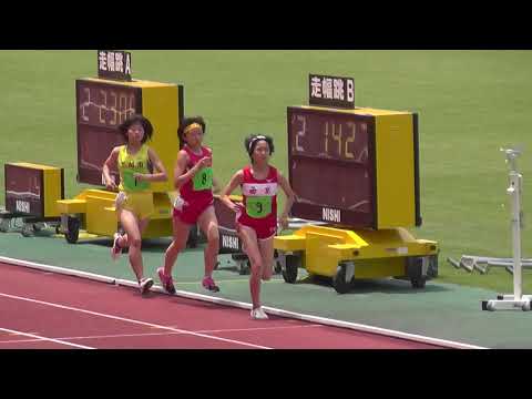 ２０１８　山口県高校総体陸上　女子１５００ｍ　予選2組