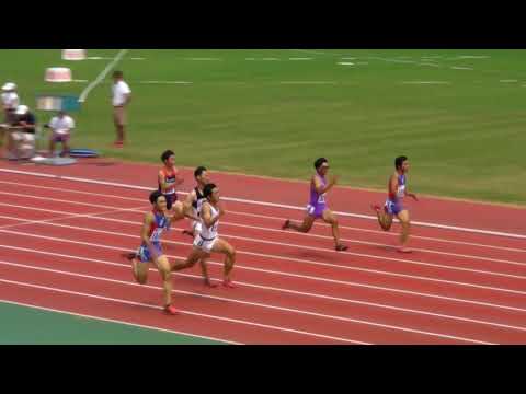 20180811 第73回国民体育大会大阪府代表選手最終選考会 男子 成年 100m 予選 5組