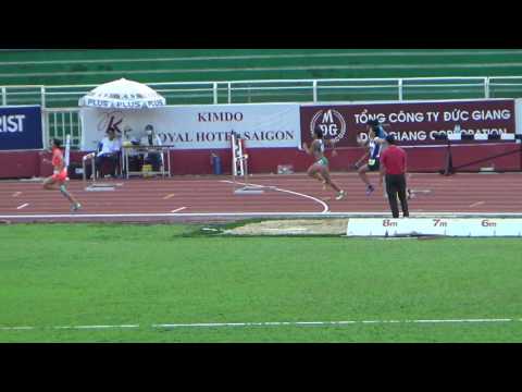 400m hurdles women heat 1 - Asian Junior 2016