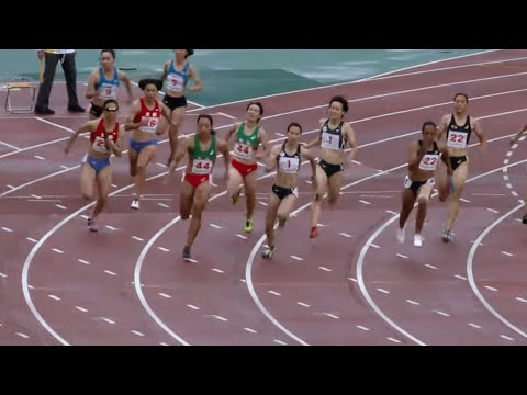 女子4x100mR準決勝1組　茨城国体