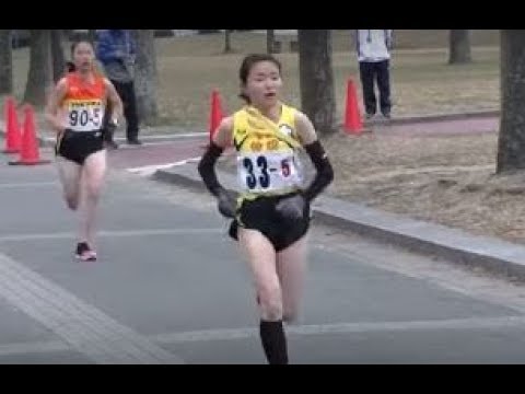 20180127北九州市中学校新人駅伝　女子5区ゴール