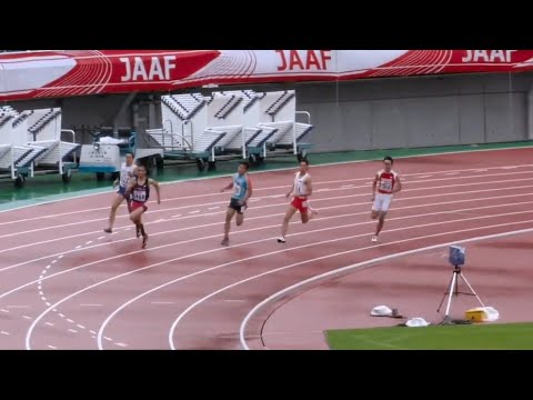 男子300m予選3組　U18日本選手権 R01