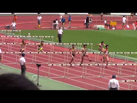 2015 東海高校総体陸上 女子100mH 予選3