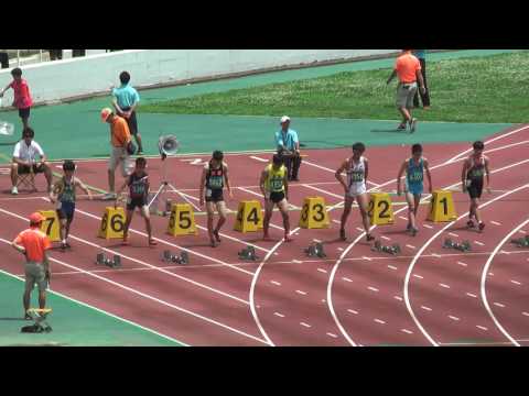 H29　千葉県　中学通信陸上　3年男子100m　準決勝1組