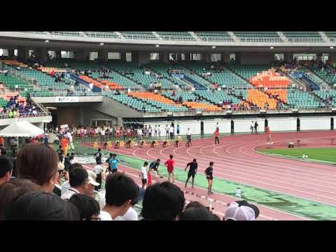 2019 静岡県中学選抜 男子100m予選 １組