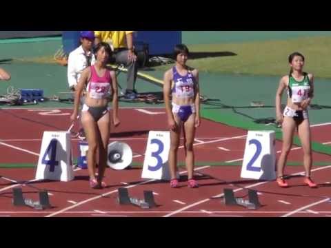 わかやま国体2015少年B女子100m準決勝3組