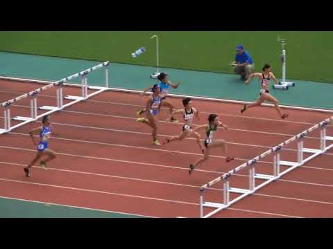 2018全国高校総体陸上南九州大会（沖縄)女子100mH 予選1組