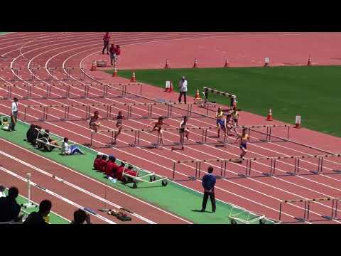 2018 茨城県高校総体陸上 女子100mH準決勝2組