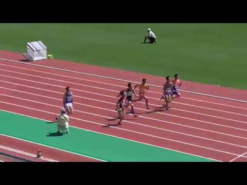 愛知県高校総体　男子八種競技　100m　第2組　2018/05/19