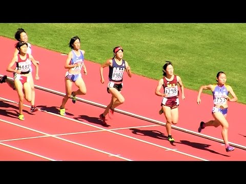 2015ユース陸上女子 800ｍ 予選1組 20151017