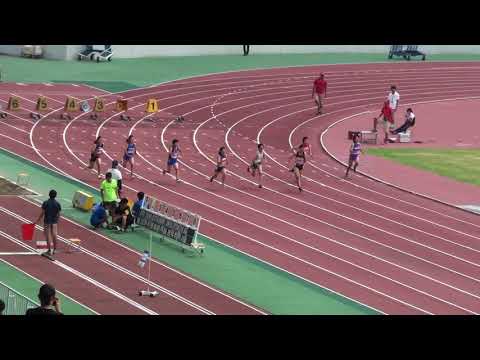 2018 茨城県高校個人選手権 1年女子100m予選4組