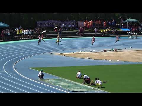 20180916103421県高校新人大会男200ｍ予選4組 川名 秀星