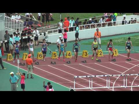 H29　千葉県　中学通信陸上　男子110ｍH　準決勝3組