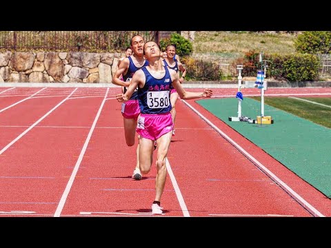 第57回京都府高等学校春季陸上競技大会　男子1500mタイムレース決勝1組　岡田開成　東悠太　児島雄一郎