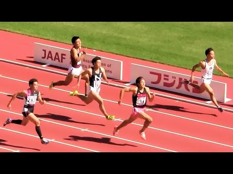 2015ジュニア陸上男子 100ｍ 予選7組 20151017