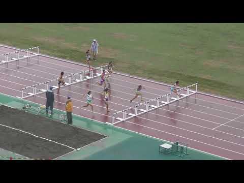 H30　関東中学陸上　女子四種競技100mH　1組