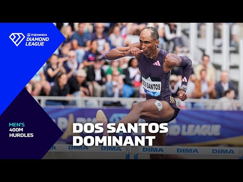 Alison Dos Santos cruises to victory in the men&#039;s 400m hurdles in Paris - Wanda Diamond League 2024