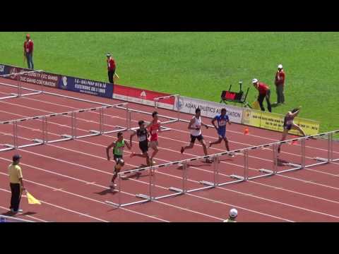110m hurdles men heat 3 - Asian Junior 2016