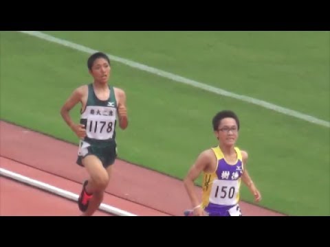 国体陸上群馬県予選2017 少年B男子3000m決勝2組
