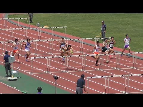 2017 岩手県陸上競技選手権大会 1部男子110メートルハードル決勝