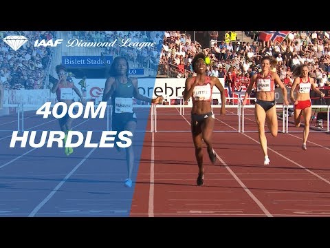 Dalilah Muhammad Wins Women&#039;s 400m Hurdles - IAAF Diamond League Oslo 2018