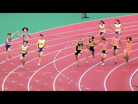 2015招待中学女子4×100ｍR 2組20151017