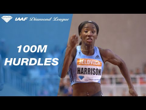 Kendra Harrison wins the 100 meter hurdles race in Monaco - IAAF Diamond League 2019