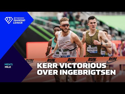 Josh Kerr breaks British mile record to beat Jakob Ingebrigtsen in Eugene - Wanda Diamond League