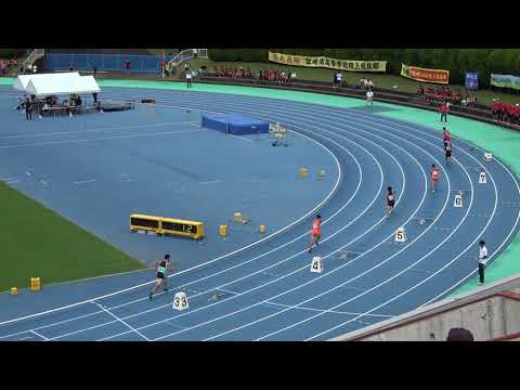 20180914103525県高校新人大会男4×100ｍR予選2組 宮崎北
