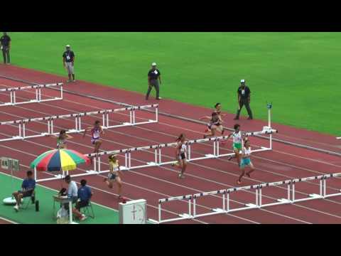 H29　関東中学校陸上競技大会　女子100mH　予選3組