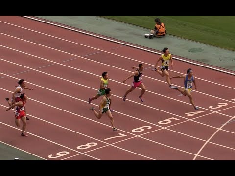 近畿インターハイ 男子100m準決勝1～3組 2019.6