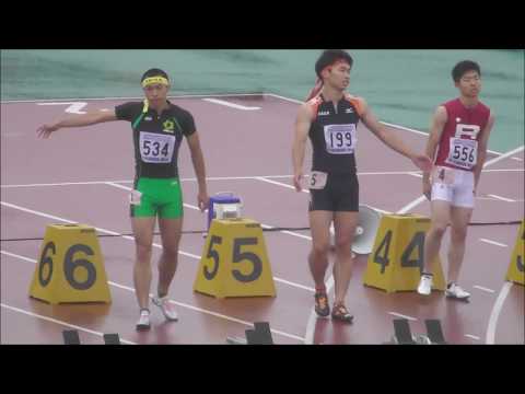 男子100m_決勝_第71回北海道高校陸上20180613