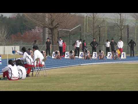 【中大陸上部】2019.03.30 100m 1組目