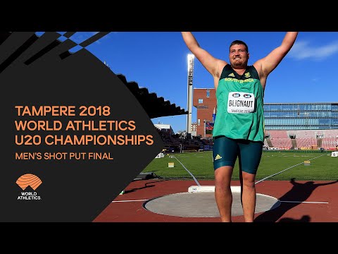 Men&#039;s Shot Put Final - World Athletics U20 Championships Tampere 2018