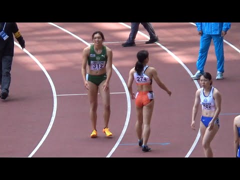 予選 女子100m 関東インカレ陸上2024