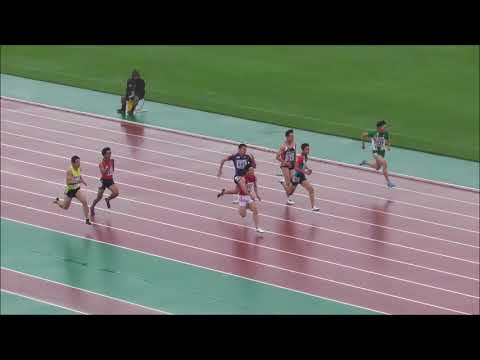 男子100m_予選5組_第71回北海道高校陸上20180613