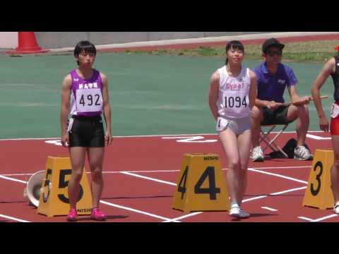 20170519群馬県高校総体陸上女子100m準決勝1組