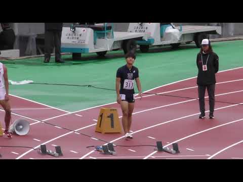 男子100m予選2組　U20日本選手権R01