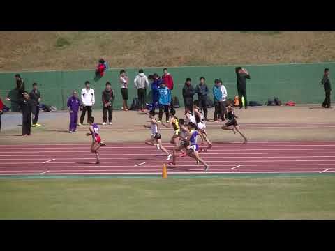 20180408福岡県春季記録会 高校男子100m決勝2組 Fukuoka Pref. Spring Track Meet H.S. Men&#039;s 100m Final-2