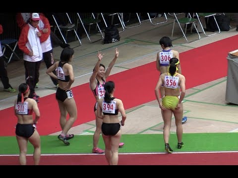 室内陸上 女子U20 60ｍ B決勝 (7秒67) 2019.2.3 高校生