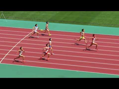 18年6月2日熊本県高校総体　女子100m準決勝1～3組