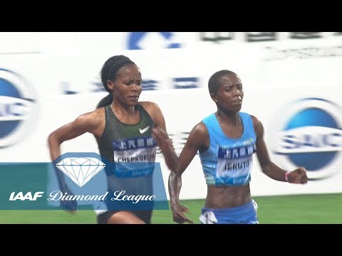 Norah Jeruto Slips And Falls In The Women&#039;s 3000m Steeplechase - IAAF Diamond League Shanghai 2018