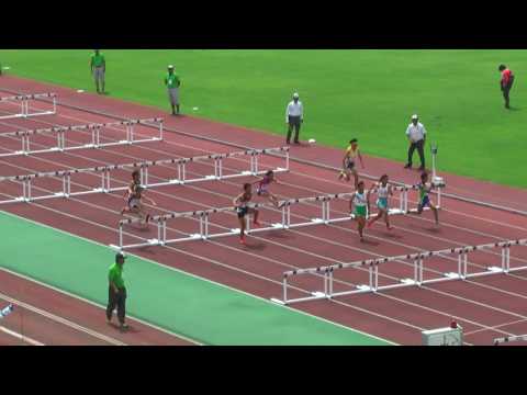 H29　関東中学校陸上競技大会　女子4種競技　100mH　1組