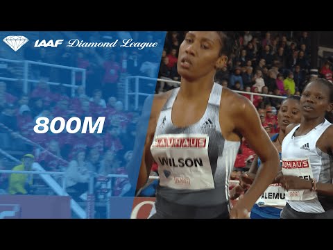 Ajee Wilson win the 800m race in Stockholm - IAAF Diamond League 2019