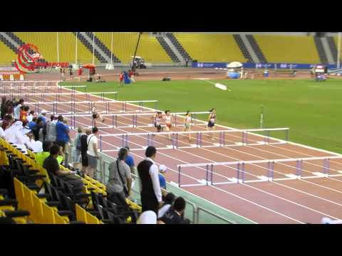 100mH Girls Heats - 2015 Asian Youth Athletics Championships