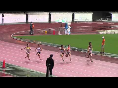 2015 東海高校総体　女子100m　予選1