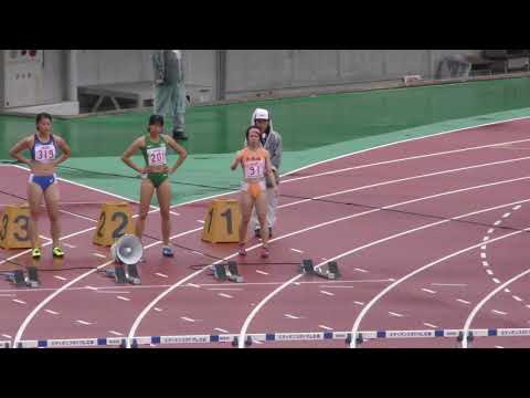 女子100mH 予選2組　U20日本選手権 R01