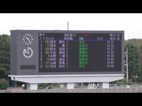 男子110mH 準決勝2組　関東学生新人 R01