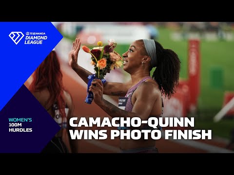 Jasmine Camacho-Quinn wins stunning photo finish in Suzhou 100m hurdles - Wanda Daimond League 2024